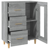 Sideboard Grey Sonoma 69,5x34x90 cm Engineered Wood 817364