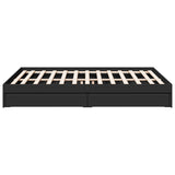 Bed Frame with Drawers without Mattress Black 150x200 cm King Size 3280651
