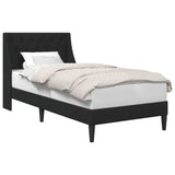 Bed Frame with Headboard Black 90 x 190 cm Velvet 42027456