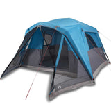 Family Tent with Porch 6-Person Blue Waterproof 94549