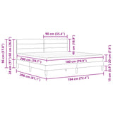 Bed Frame with Mattress Dark Grey 180 x 200 cm Fabric 3415254