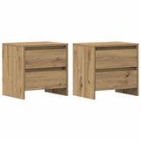 Bedside Cabinet with Drawer 2 pcs Artisan Oak 45 x 34 x 44.5 cm 863356