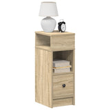 Bedside Cabinet with Drawer Sonoma Oak 25x31x66 cm 858618