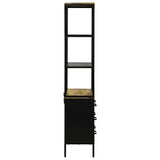 Highboard with Drawer Brown 70 x 35 x 180 cm Solid Mango Wood 3310126