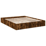 Bed Frame without Mattress Smoked Oak 200x200 cm 3280542