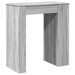 ZNTS Bar Table with Racks Grey Sonoma 95x47x103.5 cm Engineered Wood 854387