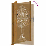 Garden Gate 100x175 cm Corten Steel Tree Design 153218