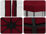Garden Gazebo with Sidewalls 3 x 3 m Burgundy 900347