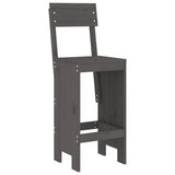 Bar Stools 2 pcs Grey 40x48.5x115.5 cm Solid Wood Pine 825361