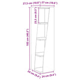 Corner Cabinet Sonoma Oak 27.5x27x102cm Engineered Wood 889847