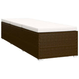 Sun Lounger Brown PE rattan Standard Adjustable Armrests 317112