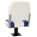 Foldable Boat Seat 1 Set Blue and White 41x36x48 cm 3284284