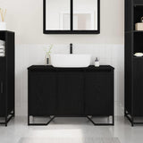 Bathroom Sink Cabinet Black Oak 91 x 35 x 60 cm Engineered wood 869182