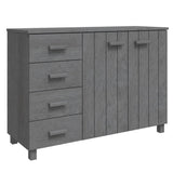 Sideboard HAMAR Dark Grey 113x40x80 cm Solid Wood Pine 340446