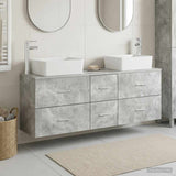 Bathroom Cabinet Set 3 pcs Concrete Grey 53 x 34.5 x 63 cm 3405862