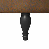 Slipper Chair Brown 56.5 x 70 x 110 cm Faux Suede Leather 42020686