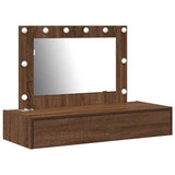 Dressing Table Brown 100 x 40 x 70 cm Engineered Wood 865241