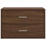 ZNTS Cabinet with 2 Drawers Brown Oak 60x31x40 cm Engineered Wood 858833