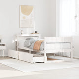 Bed Frame without Mattress White 75x190 cm Small Single Solid Wood Pine 3306406