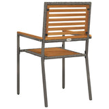 Garden Stacking Chairs 4 pcs Brown and Grey 54 x 56 x 90 cm 3403059