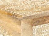 Hand Painted bedside Cabinet 40x30x60 cm Solid Mango Wood 286161