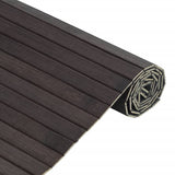 Rug Rectangular Dark Brown 100x400 cm Bamboo 376821
