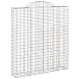 Arched Gabion Baskets 3 pcs 200x50x220/240 cm Galvanised Iron 3146447