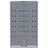 Wheelie Bin Storage for 2 Bins Grey 138x79x117 cm Steel 3279987