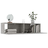 TV Cabinet Concrete Grey 120x30x30 cm Engineered Wood 801494