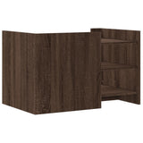 Coffee Table Brown Oak 80x50x50 cm Engineered Wood 848345