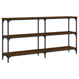 Console Table Brown Oak 150x29x75 cm Engineered Wood 834109