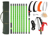 30ft Manual Pole Saw, Lightweight Tree Trimmers Long Handle Pruner Set, Sharp Steel Blade and 70790461