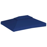 2-Tier Gazebo Top Cover 310 g/m 4x3 m Blue 44759