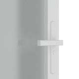 Interior Door 102.5x201.5 cm White Matt Glass and Aluminium 350579