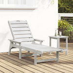 Sun Lounger White 73.5 x 92 x 90cm HDPE 42006637