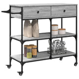 Kitchen Trolley Grey Sonoma 105x42x95 cm Engineered Wood 842379