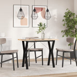 Dining Table Y-Frame 100x50x75.5 cm Solid Wood Pine and Steel 3282785