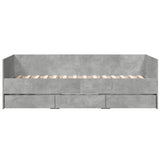 Daybed with Drawers without Mattress Concrete Grey 90x200 cm 3280821
