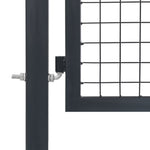 ZNTS Garden Gate with Posts Steel 350x100 cm Anthracite 144399