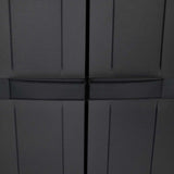 Outdoor Storage Cabinet Black 65x37x165 cm PP 364205