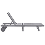 Sun Lounger Solid Acacia Wood 311872