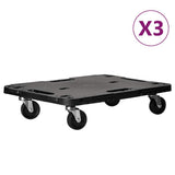Transport Trolleys 3 pcs Black 58x38x12 cm Polypropylene 3143922