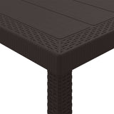 Garden Dining Table Brown 100 x 100 x 73 cm Poly Rattan 871681