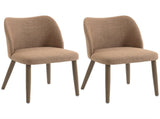 Dining Chairs Set of 2, Linen Upholstered Kitchen Chairs with Padded Seat, Curved Backrest, T3398P548733