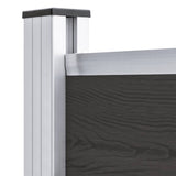 Fence Panel WPC 95x186 cm Black 148979