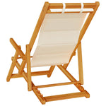 Beach Chair with Cushion 2 pcs Brown x x Solid Acacia wood 3325141