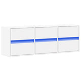 TV Wall Cabinet with LED Lights White 130x31x45 cm 852299