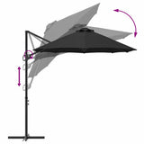 Umbrella Black 372 x 198 x 243 cm Polyester and Aluminium 42003379
