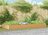 Garden Raised Bed 290 x 100 x 36 cm Galvanised Steel 42017360