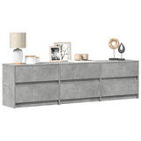 TV Cabinet with LED Concrete Grey 180x34x50 cm Engineered Wood 3307929